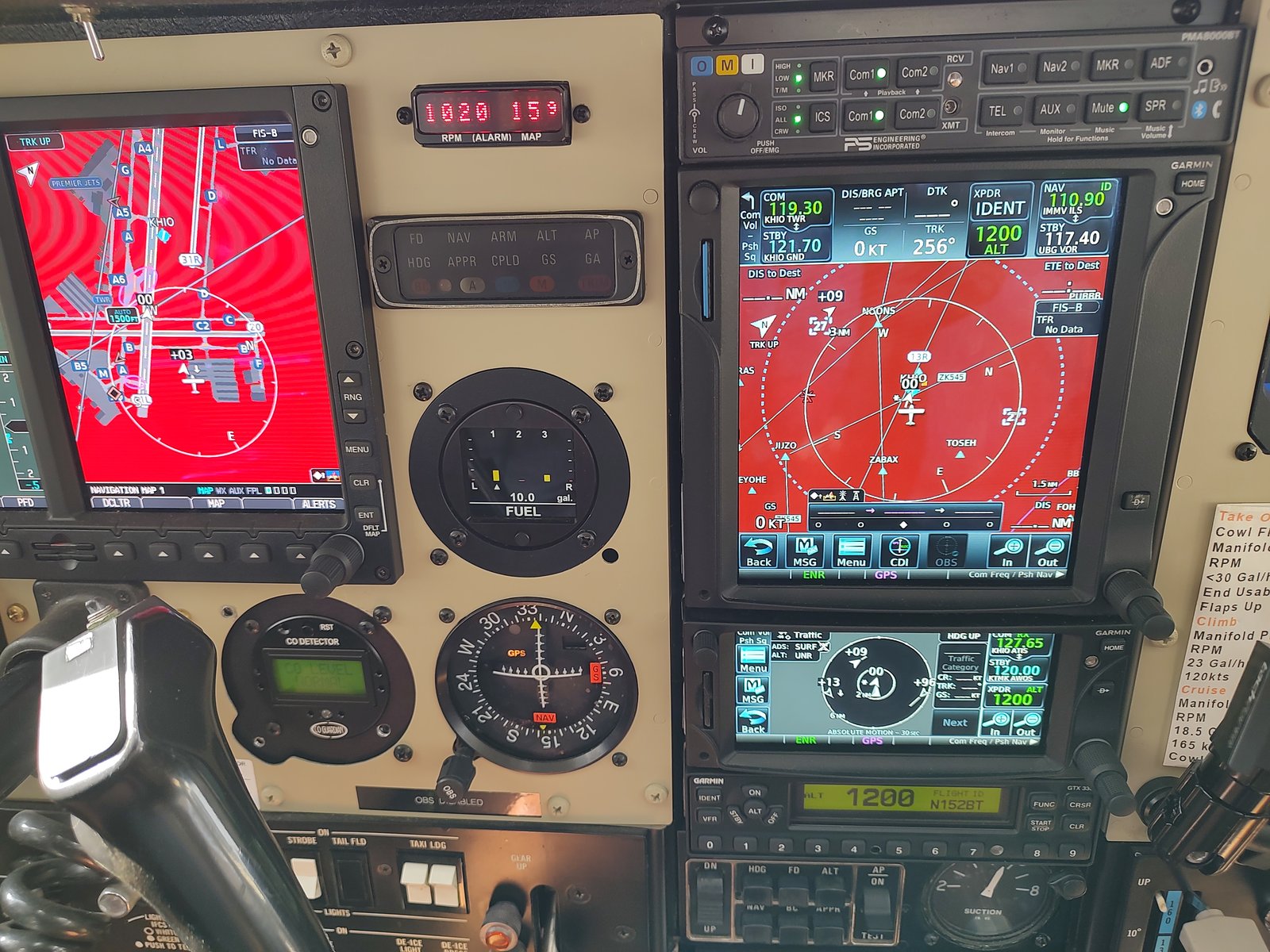 Avionics stack Garmin GTN avionics stack