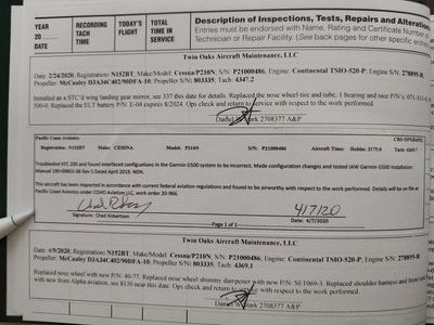 Airframe log page 2